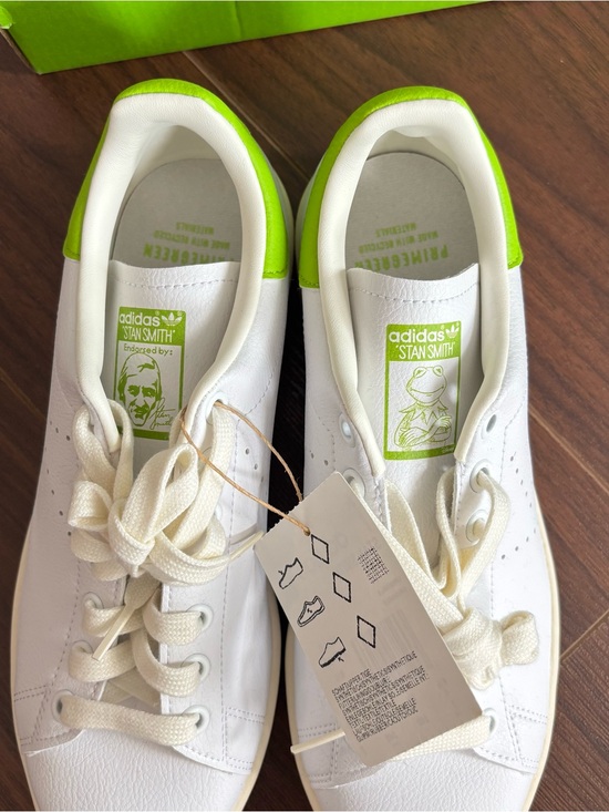 adidas Shoes - adidas White Sneakers with Lime Green